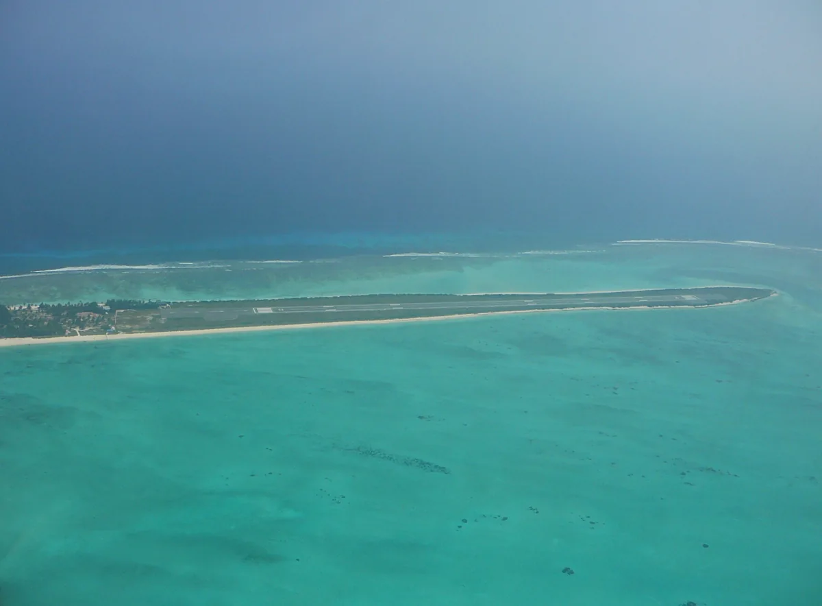 Agatti Island seen from the air